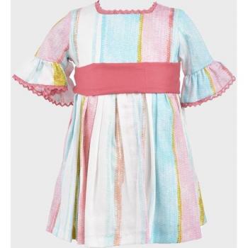 La Ormiga 1020163206 - Vestido de bebé de manga corta multicolor
