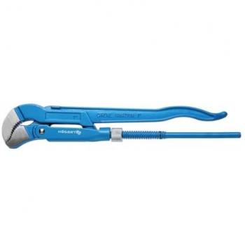 Llave para tubos/grifos Hogert Technik HT1P520 - Herramienta de acero al carbono, acabado niquelado, tamaño 8 (203 mm), diseño ergonómico, ideal para apretar o aflojar gr