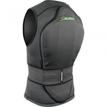 Slytech Schutz Vest Backpro One Protección de esquí, Unisex, Negro/Verde, L