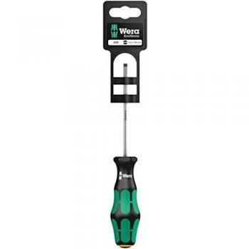 Wera 05100043001 Screwdriver for Slotted Screws 335 SB-1 x 0,8x4,0x100mm, Silver, 0.8 x 4.0 x 100 mm