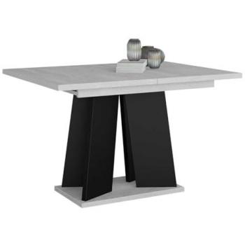 Mesa Extensible Goodyear 107, Aglomerado Laminado, Gris y Negro, 120 x 90 x 75 cm
