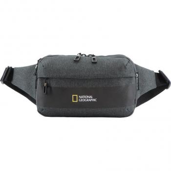 National Geographic Riñonera Expandible Shadow Gris con Cierre de Cremallera 24W x 6.5D x 15H cm