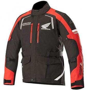 Alpinestars Honda Andes v2 Drystar - Chaqueta textil para moto, color negro y rojo, talla M