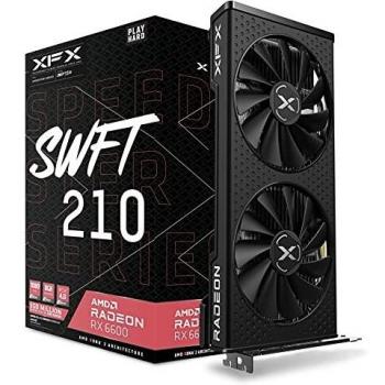 XFX Speedster SWFT 210 Radeon RX 6600 8GB GDDR6 PCI Express x16 HDMI 2044 MHz Black Graphics Card