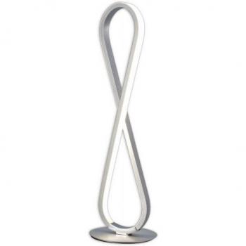 Lámpara LED empotrada Hebilla Plata 1 bombilla 50,5cm, Lámpara de Mesa Mantra Inspired Bucle 18W led 3000K, 1550lm, Cromo Pulido, Acr