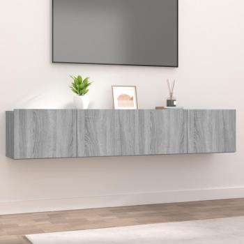 Mueble de TV vidaXL 2 uds madera contrachapada gris Sonoma 80x30x30 cm