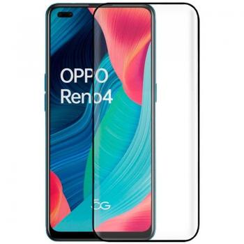 Protector de Pantalla Cristal Templado 3D Negro para Oppo Reno 4