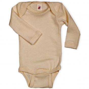 Engel Axil - Baby body de manga larga 100% lana ángel de color naturaleza, 24-36 meses