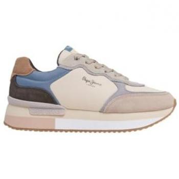 Zapatillas Pepe Jeans Rusper Mania Beiges para Mujer PLS60025-817, Talla 41, Color Beige Off Lace