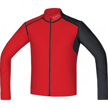 GORE RUNNING WEAR, Camiseta para hombre, mangas quita y pon, GORE WINDSTOPPER Soft Shell, FUSION Zip-Off, Talla L, Rojo/Negro, SWZULT359905