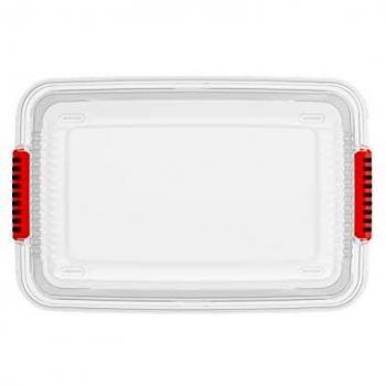 Kis 8563000 0719 01 Caja K Latch Caja, 43 L, plástico, Transparente/Naranja, 59 x 39 x 28 cm