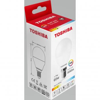 Bombilla Led Toshiba G45 E14 7W 3000K Ahorro Energético