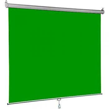 KHOMO GEAR Pantalla de Fondo Verde Chroma Profesional Desplegable para Pared o Techo Tamaño XL - 178 X 200 cm