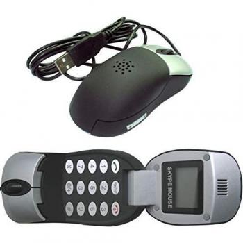 Ratón Gembird SKY-M1 Óptico con Función VoIP y Pantalla LCD, 800 DPI, Cable USB de 1.5m