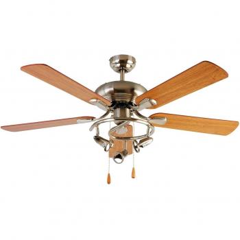 Orbegozo CT 19132 N – Ventilador de techo con luz, 5 palas reversibles, 132 cm de diámetro, potencia de 70 W y 3 velocidades