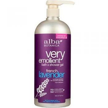Pack of 6 x Alba Botanica Very Emollient Bath and Shower Gel French Lavender - 32 fl oz