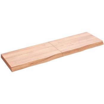 Estantería de pared marrón 140x40x(2-6) cm Roble macizo tratado