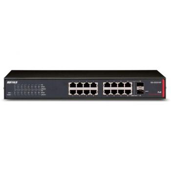 Buffalo 16port desktoprackmount gigabit green ethernet high power poe smart switch bsgs2016p