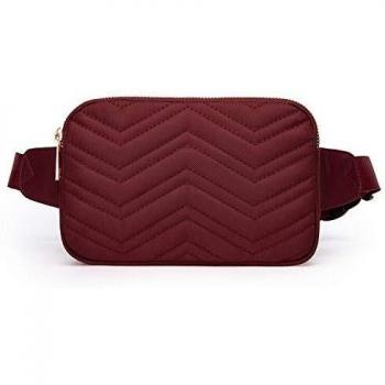 Wind Took riñonera Mujer riñonera Casual de la Moda Bolso Cintura Mujer Bolsa de Ocio Multifuncional Impermeable Rojo