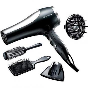 Remington Secador de Pelo, Iónico, 2100 W, Set Secador Pelo, Kit Secador: 2 Concentradores, 1 Difusor
