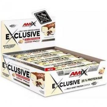 Barra de Proteína Exclusiva Amix Chocolate Blanco y Coco 12x85g