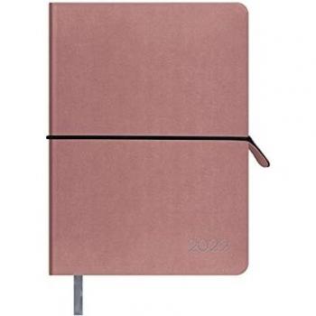 Agenda Anual 2022- Organizador Semanal - Cada Día Una Página - Tamaño Mediano 14 x 20 cm - Modelo Miami - Color Rosa - Hojas Color Ahuesado - Planificador Mensual Portable - Dohe
