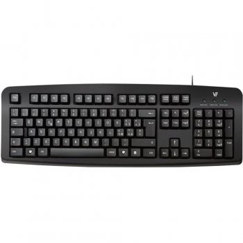 V7 KC0D1-5E4P  - Teclado (USB), color negro - Teclado QWERTY Italiano