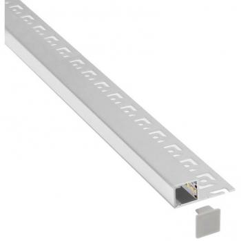 Kit de Perfil Arquitectónico de Aluminio LEDBOX HOM para Tiras LED, 1 Metro