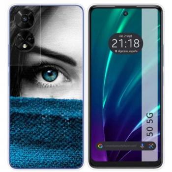 Funda Silicona TCL 50 5G diseño Ojo Dibujos