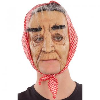 Máscara de Abuela con Pelo y Pañuelo