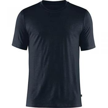 Fjällräven Abisko Men's Wool Short Sleeve T-Shirt - Dark Navy, XL