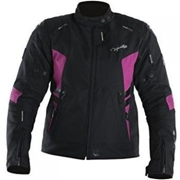 V Quattro Design Chaqueta Moto Mujer sp-21l, Negro/Rosa