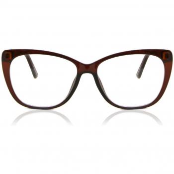 Cat Eye Armazón Completo de Plástico Marrón para Mujer - Gafas Anti-Azules - SmartBuy Collection