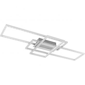 Lindby Minel Plafón LED Moderno de Techo Plateado de Metal para Salón y Comedor con 3 Llamas