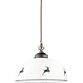 Lámpara colgante acogedora NONNA de latón antiguo, 1 bombilla, altura 32 cm