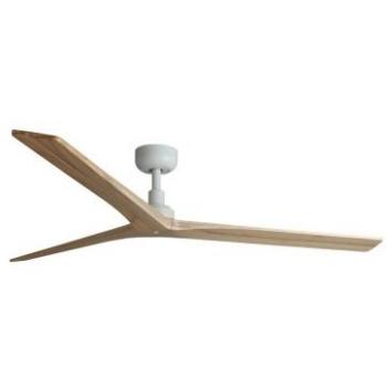 Ventilador de techo sin luz blanco y roble DC Klim Ø1500mm 34279 Faro
