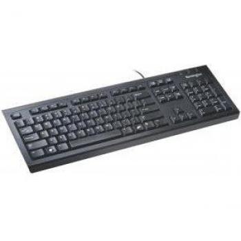 Teclado Kensington ValuKeyboard USB con Cable Negro - Compatible con PC, Laptop y Notebook, Diseño QWERTY UK
