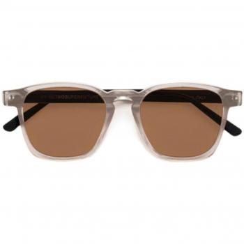 Retrosuperfuture UNICO STILO M4O Men's Vintage Style Sunglasses with Grey Crystal Acetate and Brown Lenses, Size 50 MM, Gray unisex