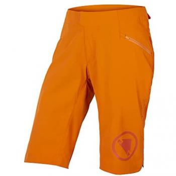 Pantalón corto de ciclismo Endura SingleTrack Lite para mujer, color naranja claro, talla L