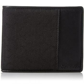 Calvin Klein Jeans Power Logo 10CC + Coin + Pass, Billetera para Hombre, Negro