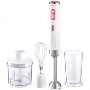 Frullatore a Immersione Inalámbrico Sencor SHB 9000WH, 3 en 1, Capacidad de 700 ml, Lame in Acciaio con Superficie in Titanio, Bicchi