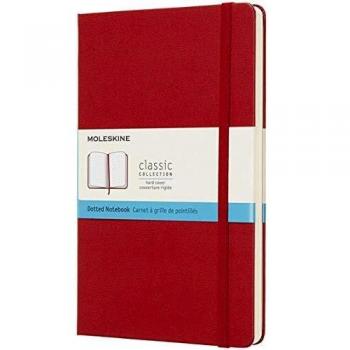 Libreta Moleskine Grande Punteada Roja con Tapa Dura