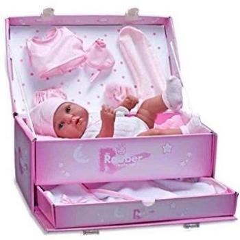 Muñecas Rauber - Muñeca R.N. con Traje en baúl, 33 cm