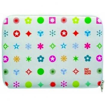 Pat Says Now 7694 - Funda Blanda para portátil de 13 Pulgadas, Color Blanco