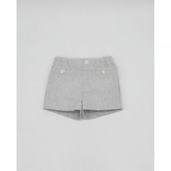 Bermuda de bebé niño de algodón en color gris