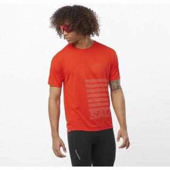 Camiseta de Trail Running Salomon Sense Aero GFX Manga Corta para Hombre Roja - M
