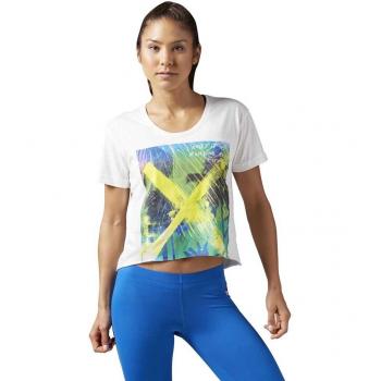 Reebok Rcf Graphic Bf Crop Tee Camiseta, Mujer, Negro