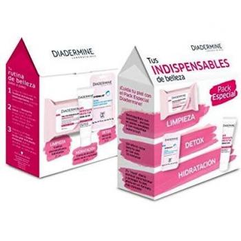 Diadermine - Pack Essentials - Toallitas Hidratantes + Mascarilla Detox + Crema de Día Hidratante - 50 ml