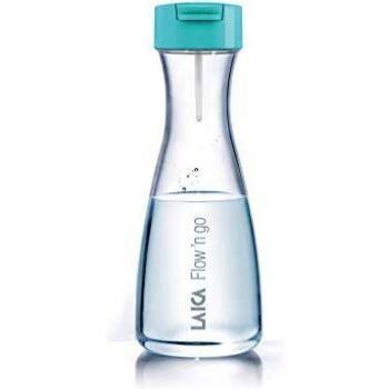 Laica, Botella DE FILTRACIÓN INSTANTÁNEA DE PLÁSTICO DE 1 Litro con 4 Filtros, Azul Claro/Transparente