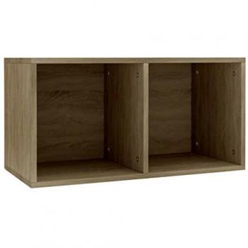 Vinyl Storage Box Sonoma Oak 71x34x36 cm Engineered Wood
